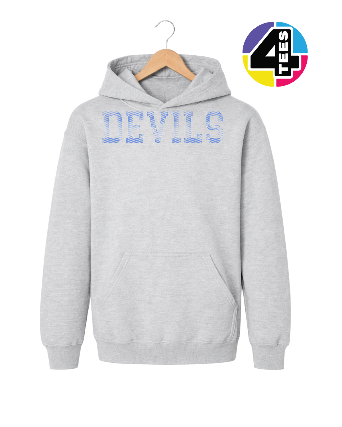 Devils Spangle Football Youth Hoodie