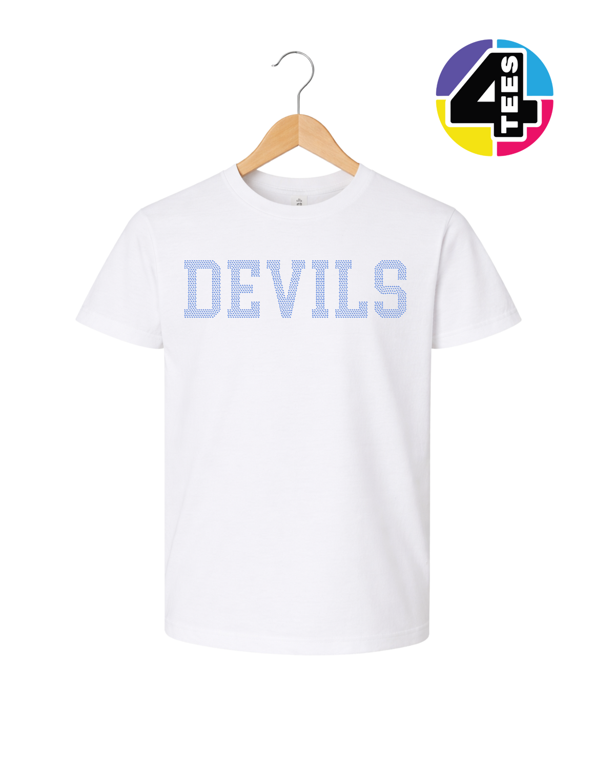 Devils Spangle Football Youth Tee