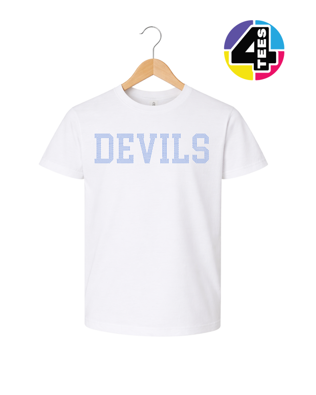 Devils Spangle Football Youth Tee