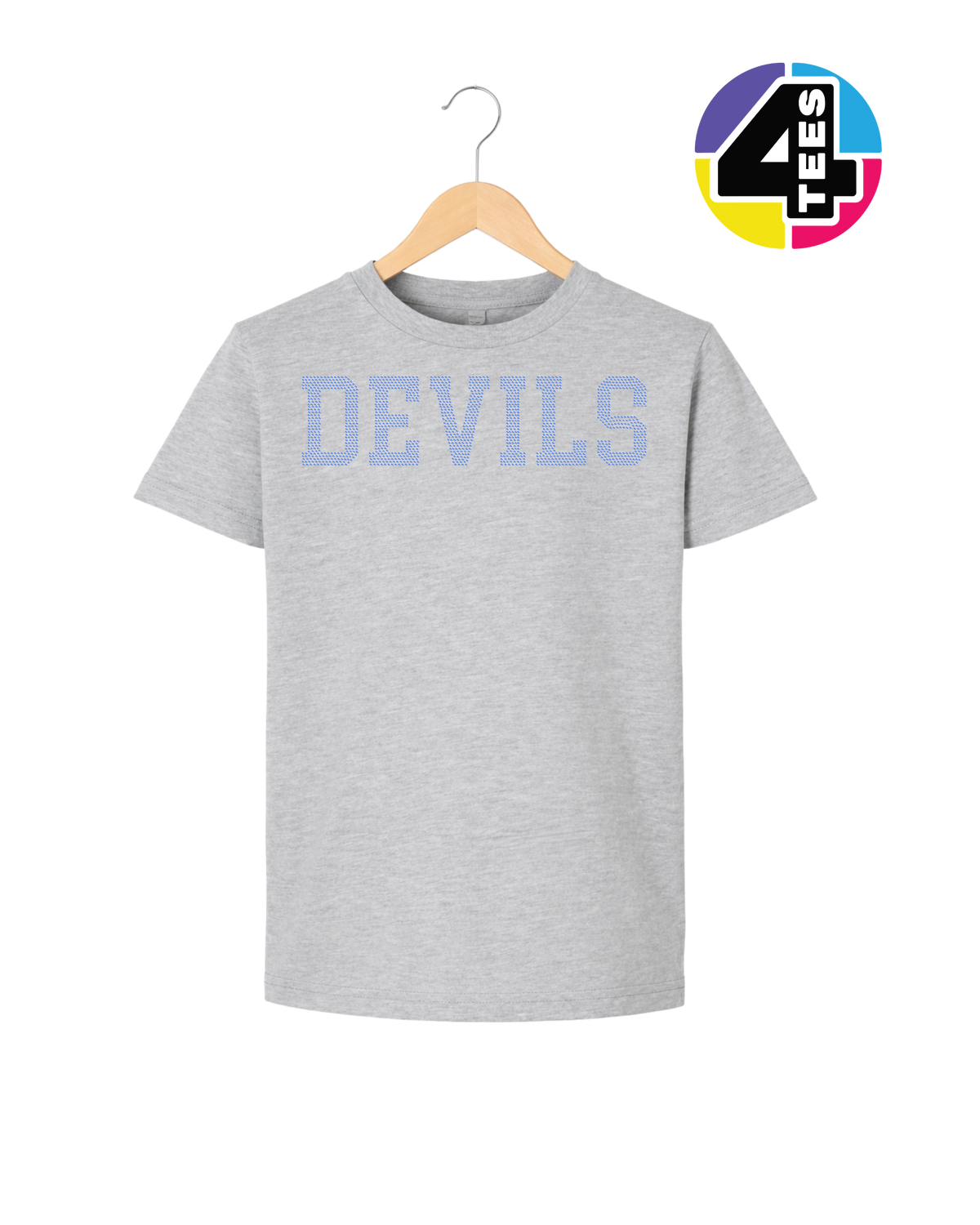 Devils Spangle Football Youth Tee