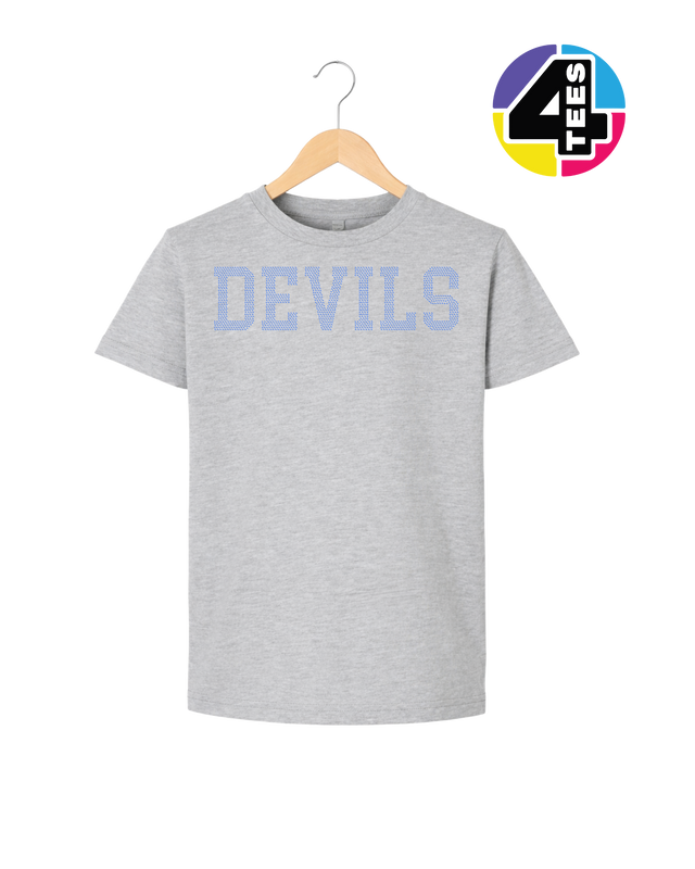 Devils Spangle Football Youth Tee