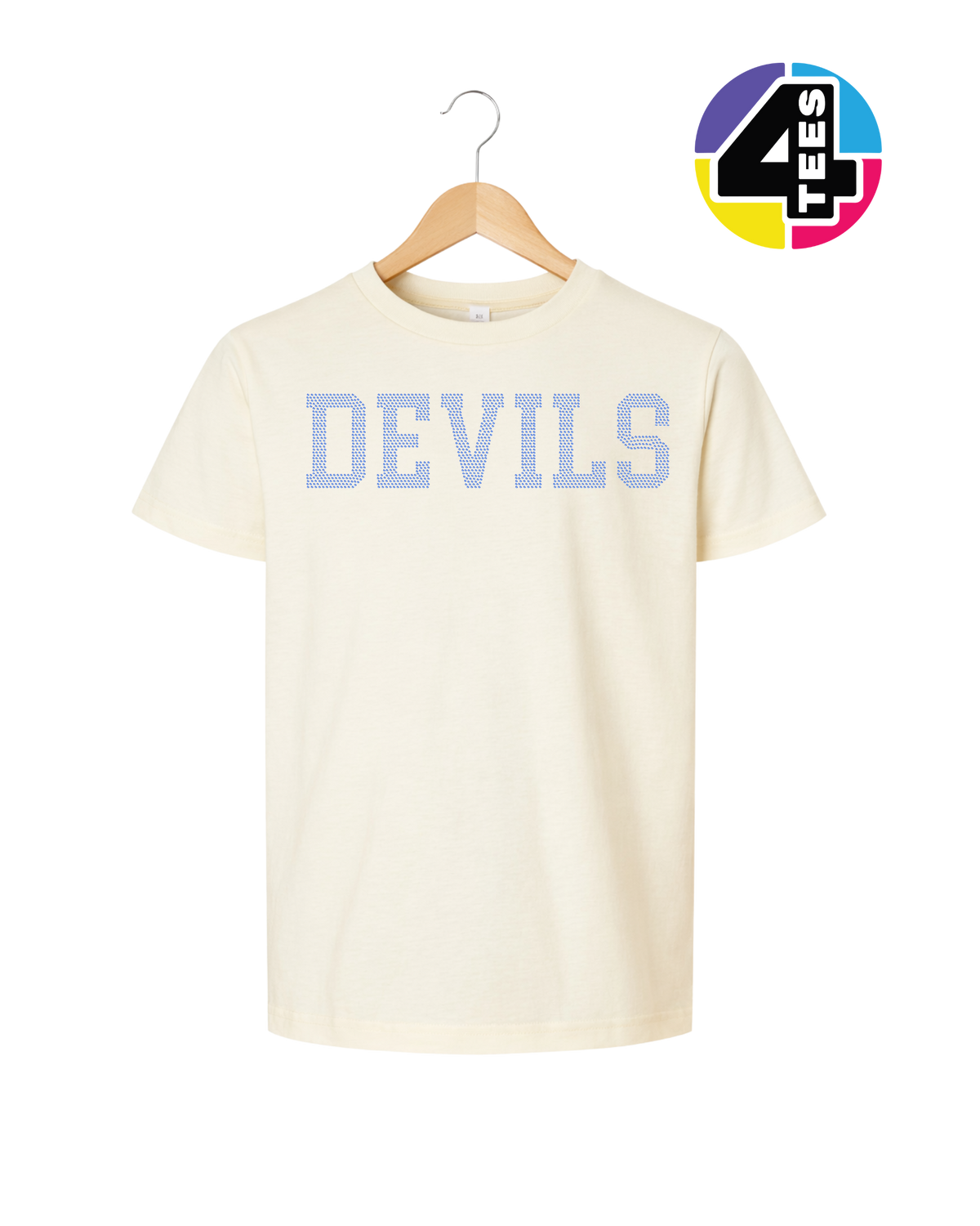 Devils Spangle Football Youth Tee
