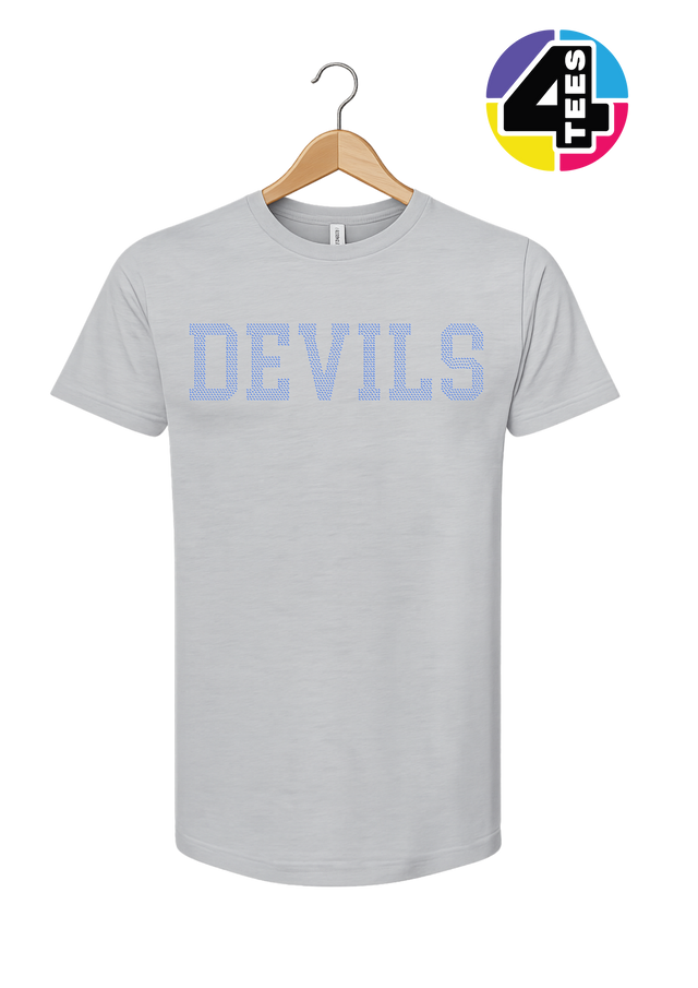Devils Spangle Football Tee