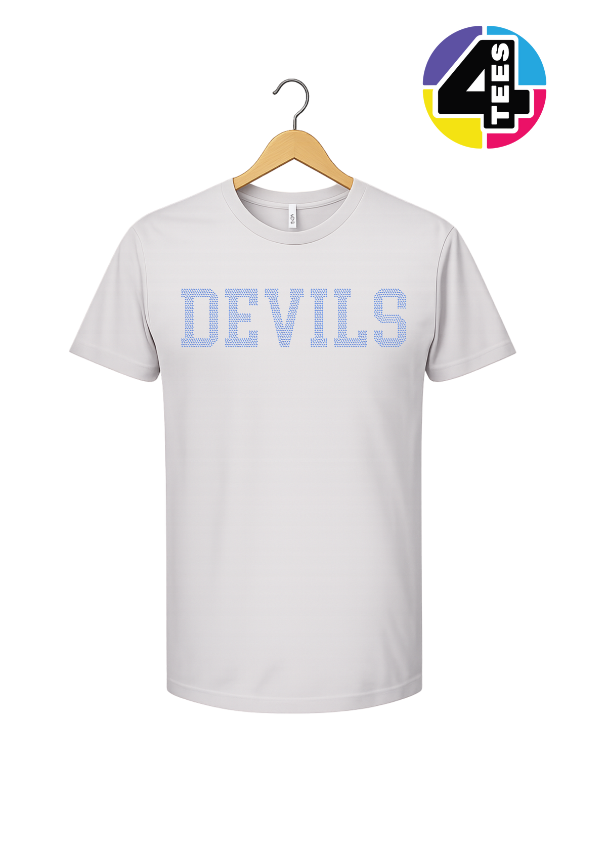 Devils Spangle Football Tee