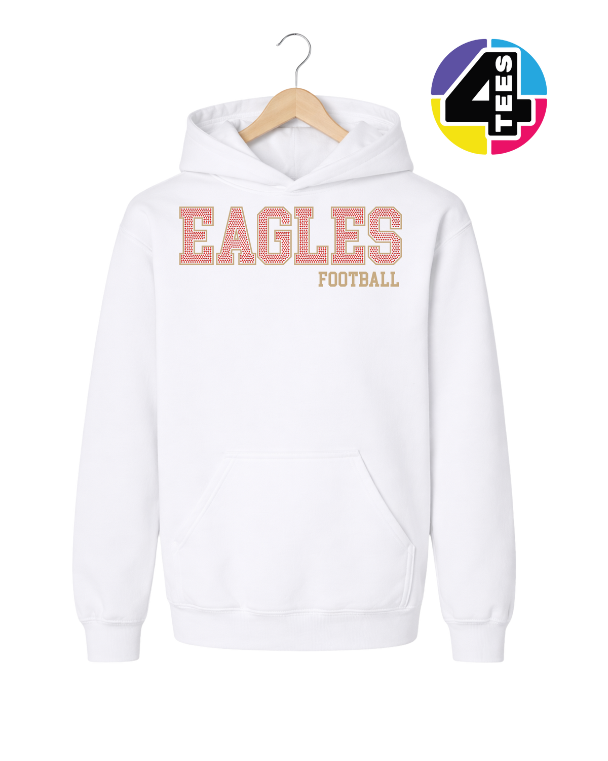 Eagles Spangle Football Youth Hoodie