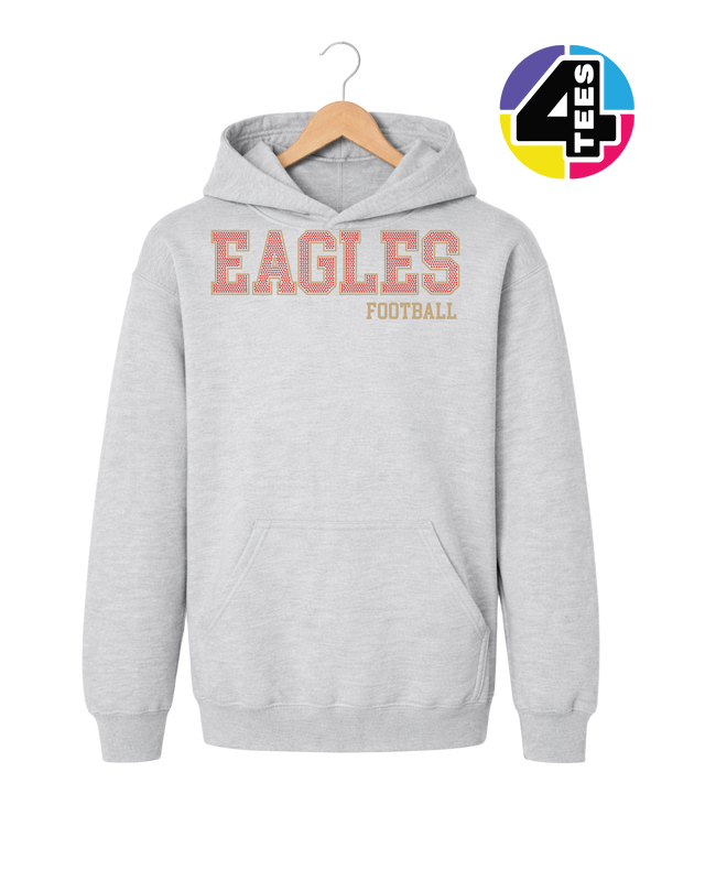Eagles Spangle Football Youth Hoodie