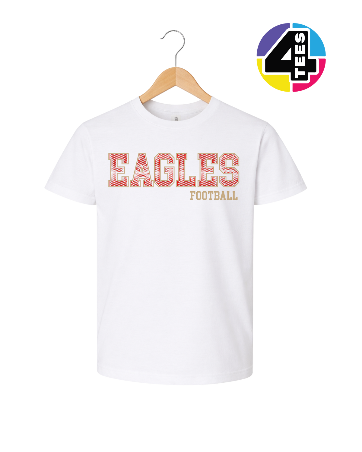 Eagles Spangle Football Youth Tee