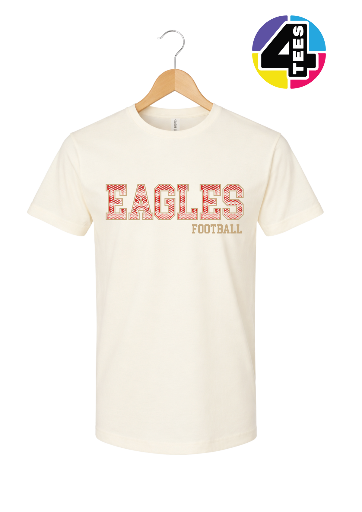 Eagles Spangle Football Tee