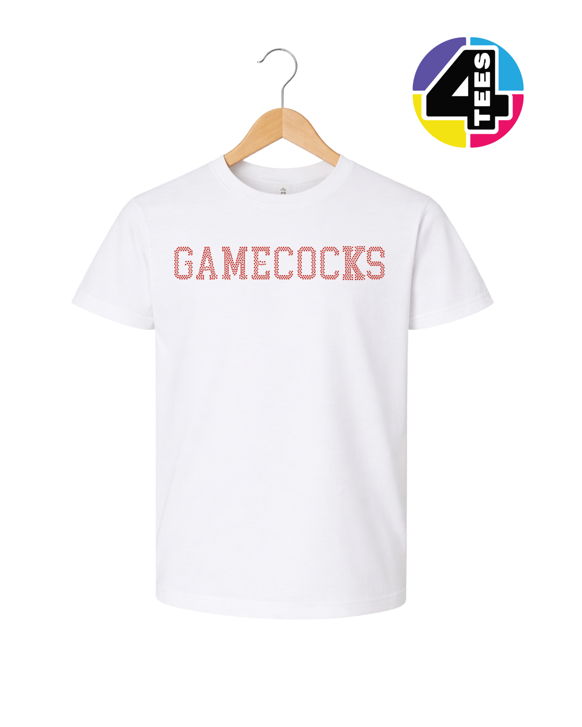 Gamecocks Spangle Football Youth Tee