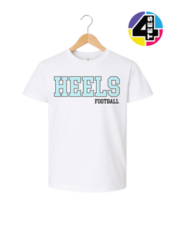 Heels Spangle Football Youth Tee
