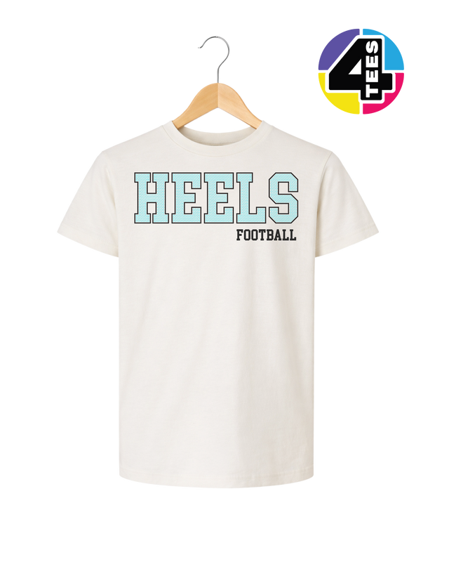 Heels Spangle Football Youth Tee