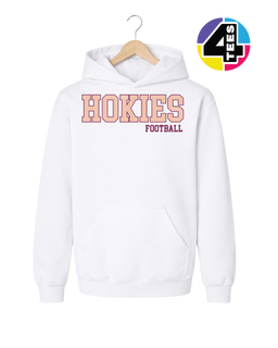 Hokies Spangle Football Youth Hoodie