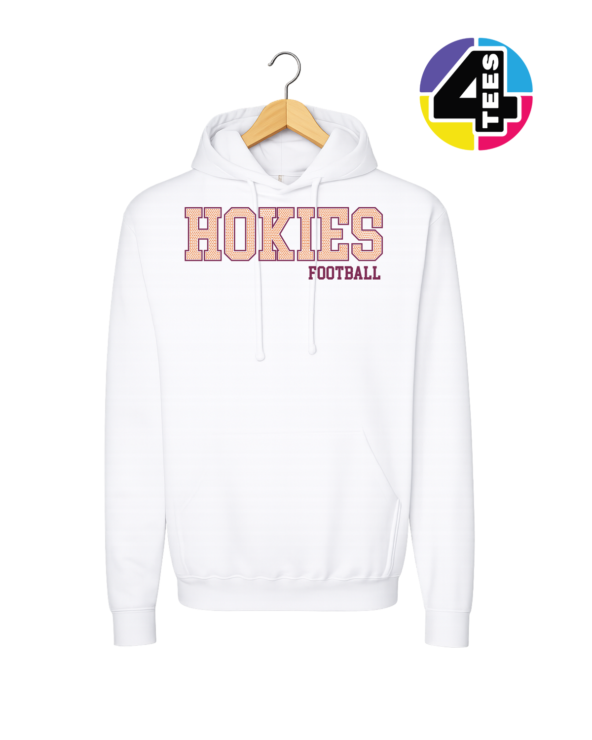 Hokies Spangle Football Hoodie