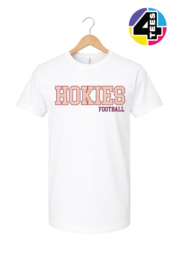 Hokies Spangle Football Tee