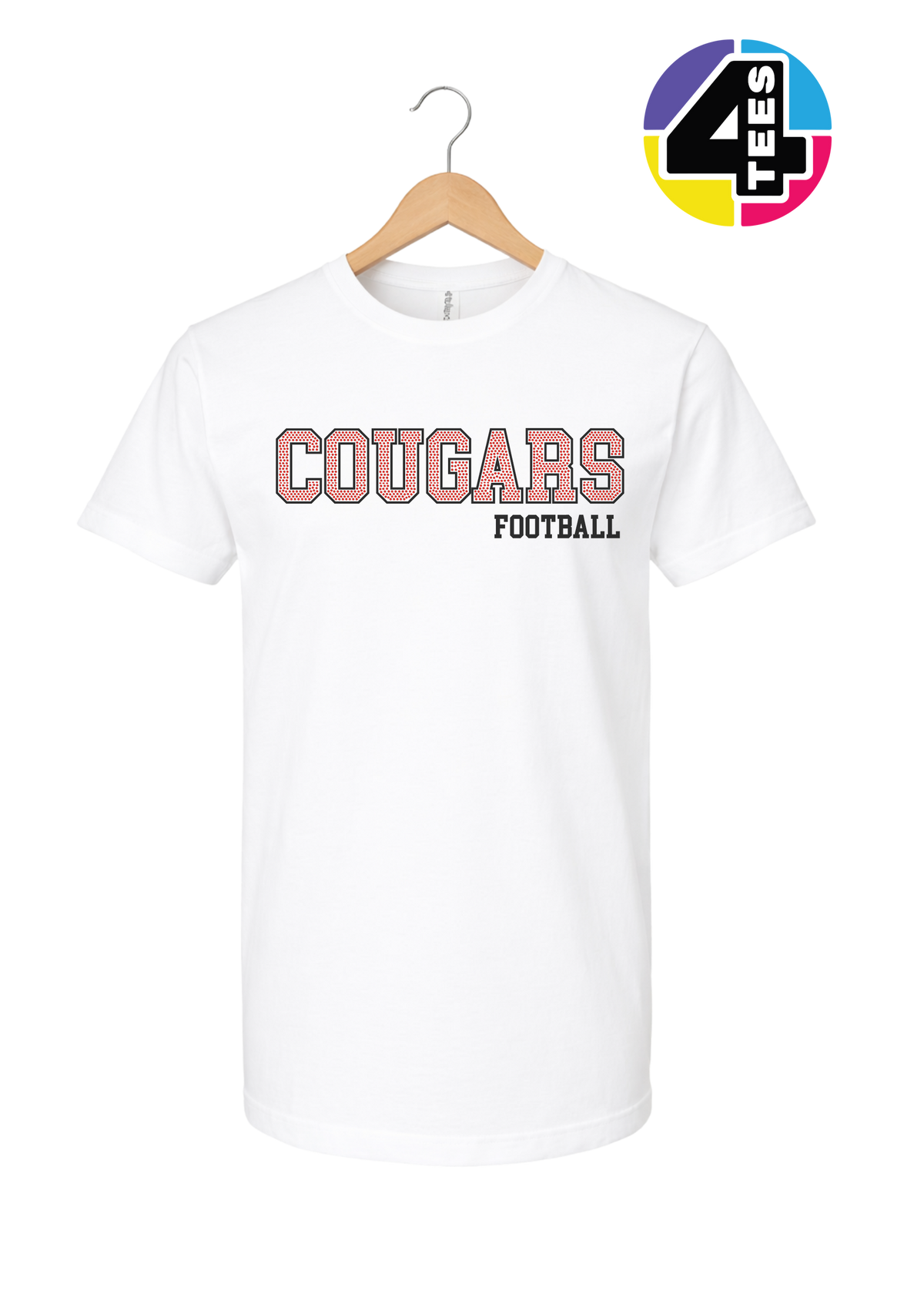 Cougars Spangle Football Tee