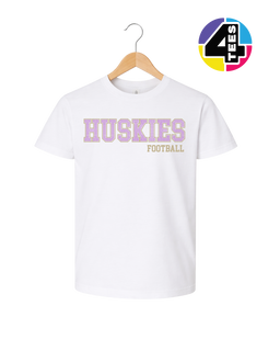 Huskies Spangle Football Youth Tee