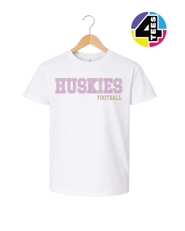 Huskies Spangle Football Youth Tee