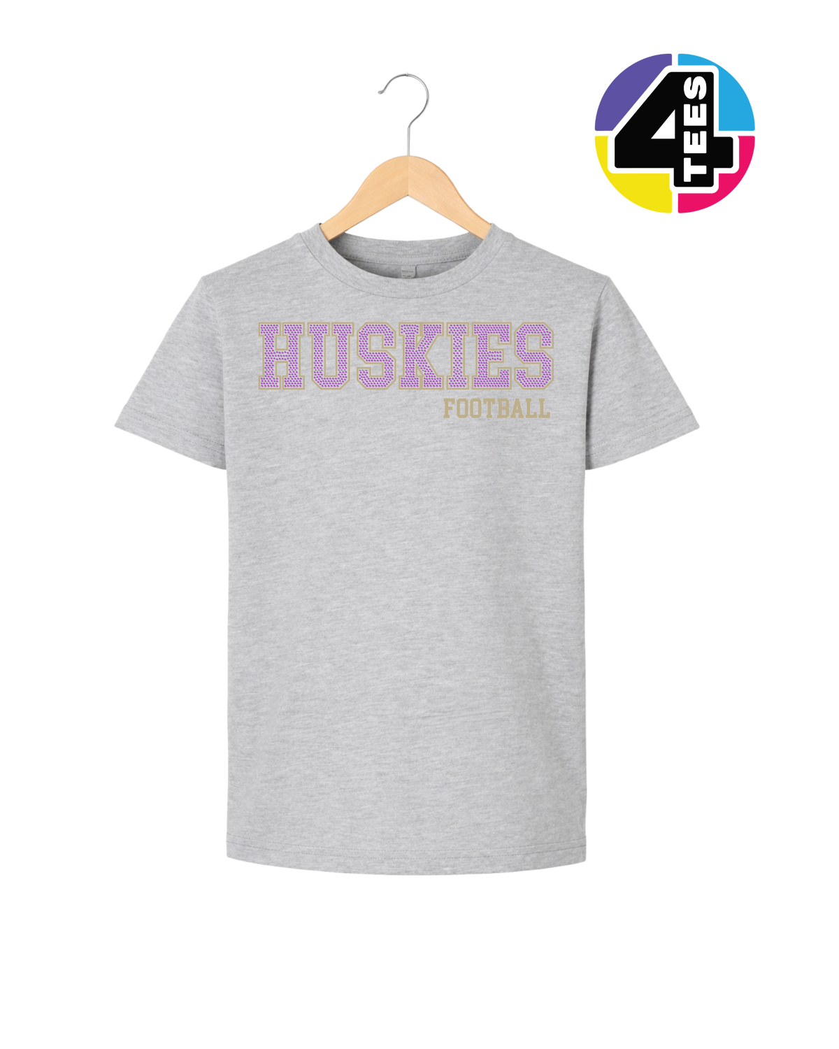 Huskies Spangle Football Youth Tee