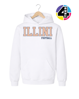 Illini Spangle Football Youth Hoodie