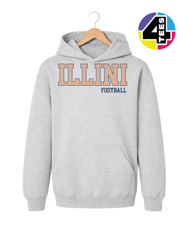 Illini Spangle Football Youth Hoodie