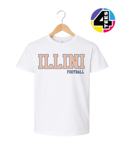 Illini Spangle Football Youth Tee