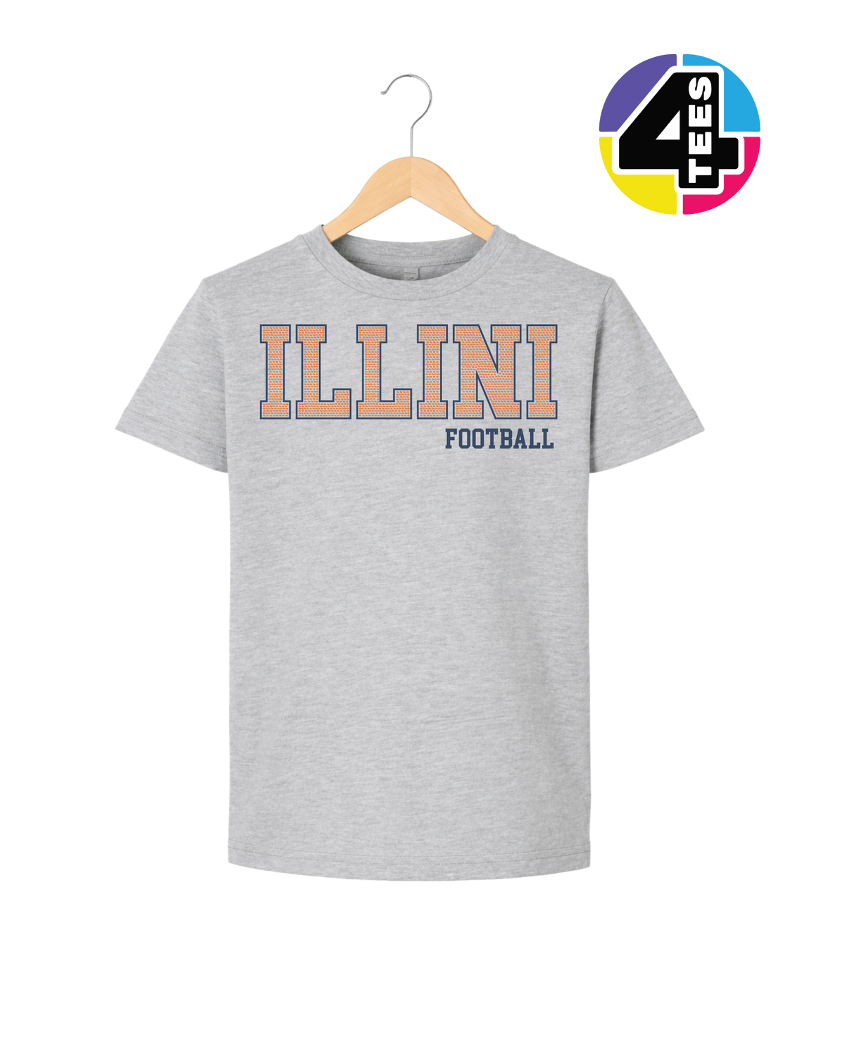 Illini Spangle Football Youth Tee