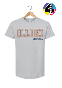 Illini Spangle Football Tee