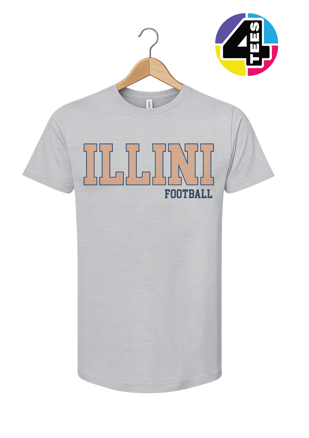 Illini Spangle Football Tee