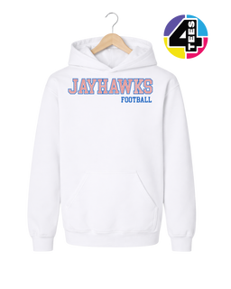 Jayhawks Spangle Football Youth Hoodie