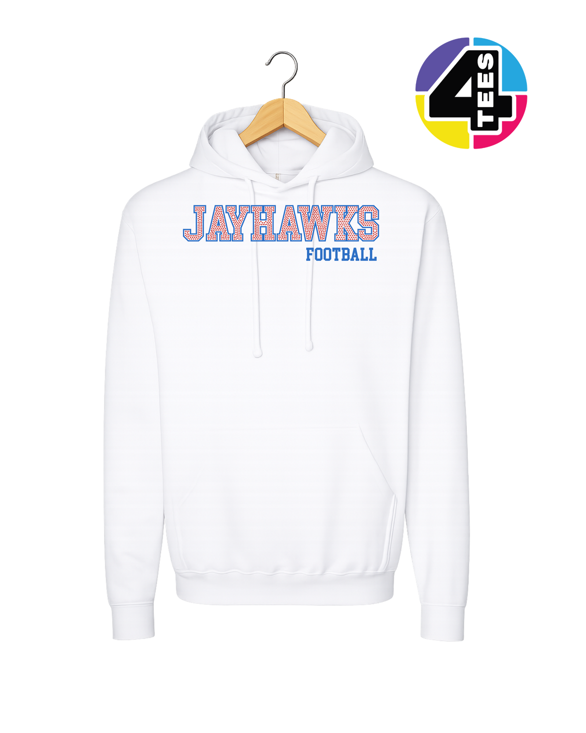 Jayhawks Spangle Football Hoodie