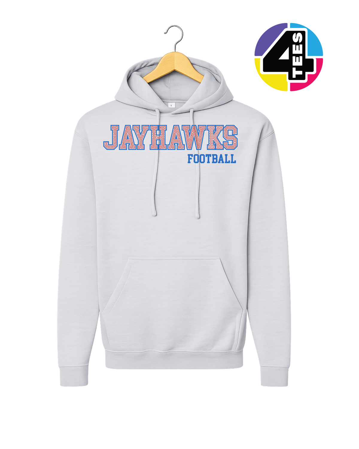 Jayhawks Spangle Football Hoodie