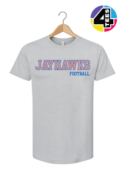 Jayhawks Spangle Football Tee