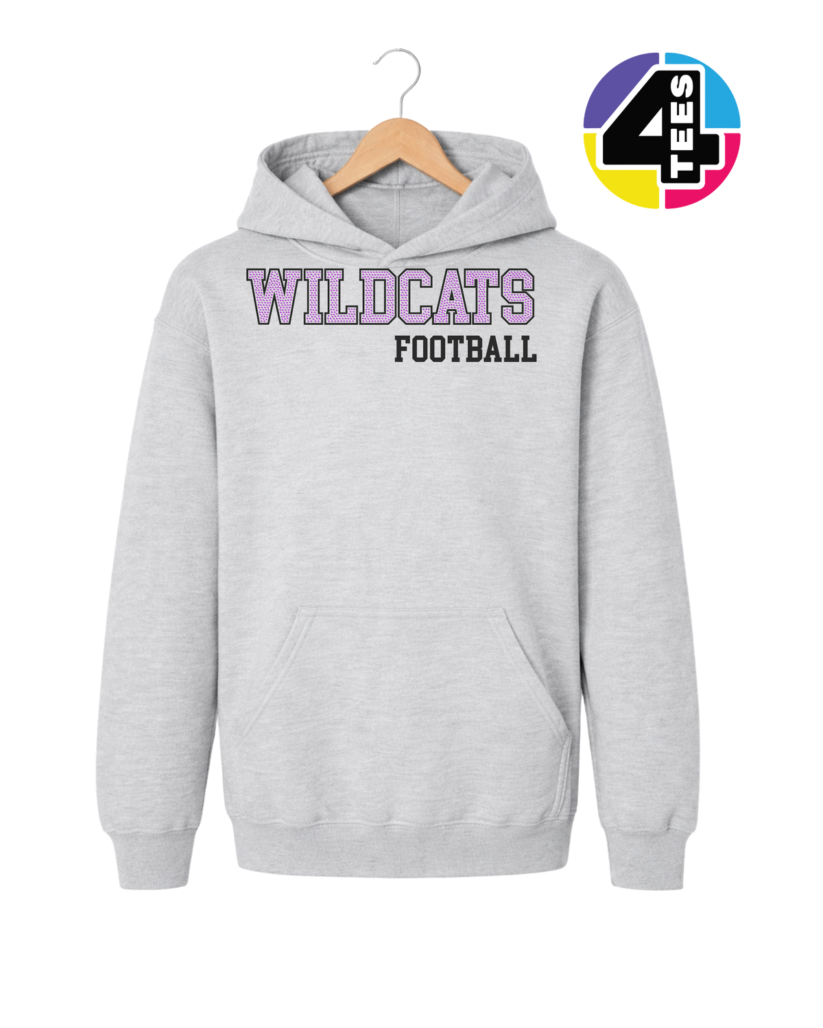 Wildcats Spangle Football Youth Hoodie