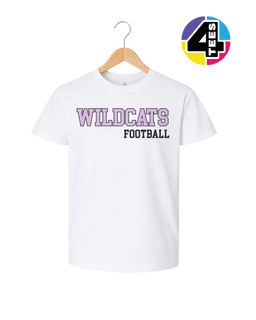Wildcats Spangle Football Youth Tee