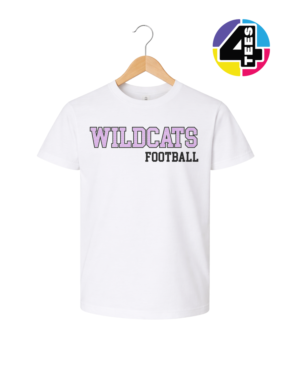 Wildcats Spangle Football Youth Tee