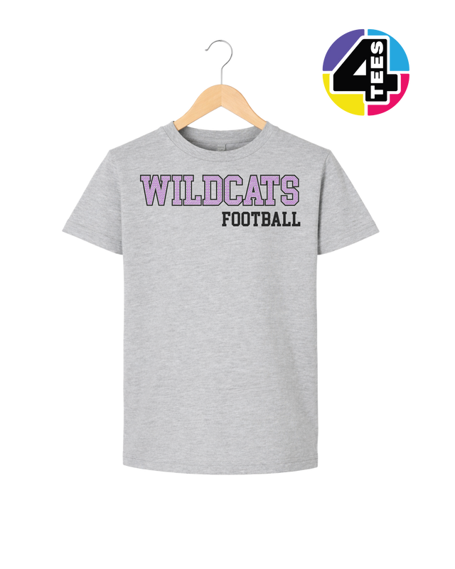 Wildcats Spangle Football Youth Tee