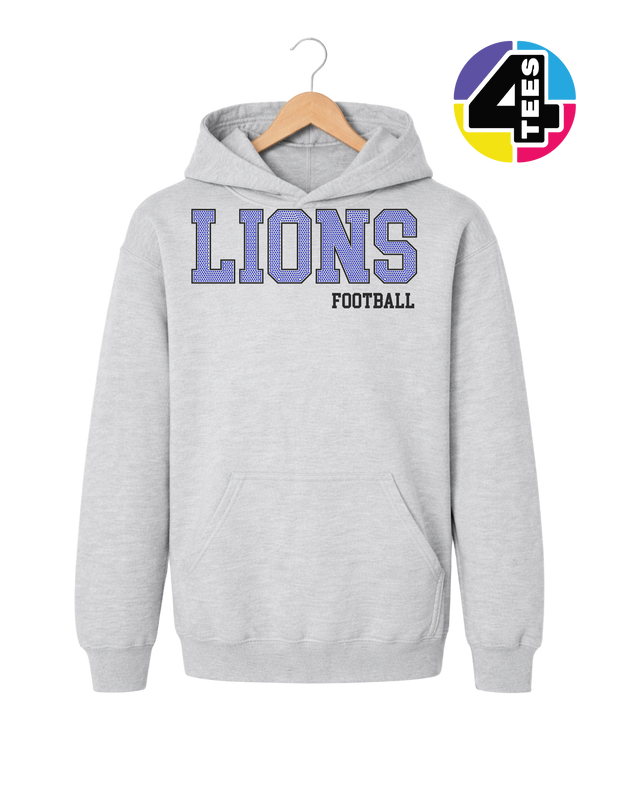 Lions Spangle Football Youth Hoodie