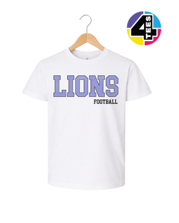 Lions Spangle Football Youth Tee