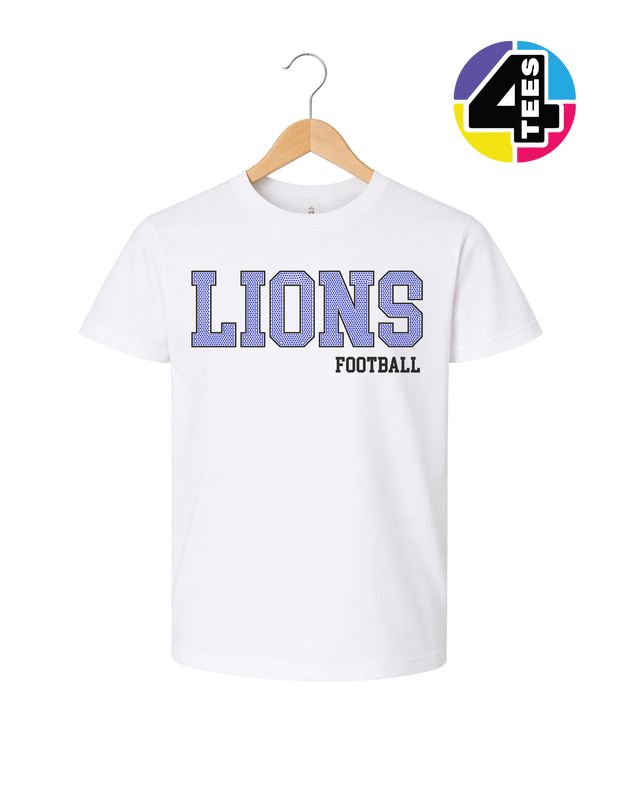 Lions Spangle Football Youth Tee
