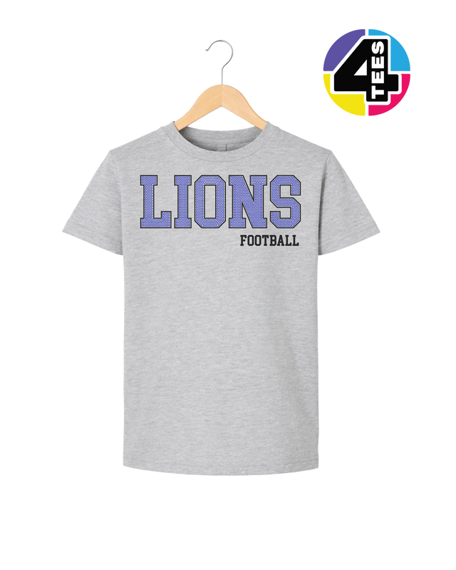 Lions Spangle Football Youth Tee