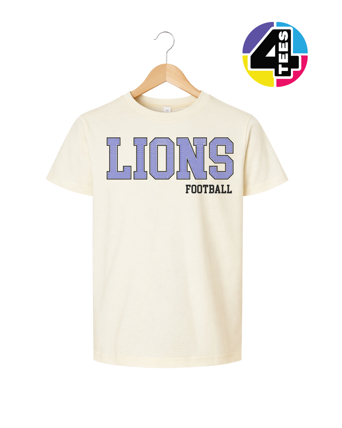 Lions Spangle Football Youth Tee