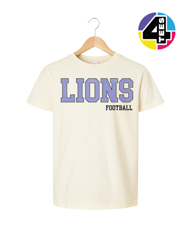 Lions Spangle Football Youth Tee