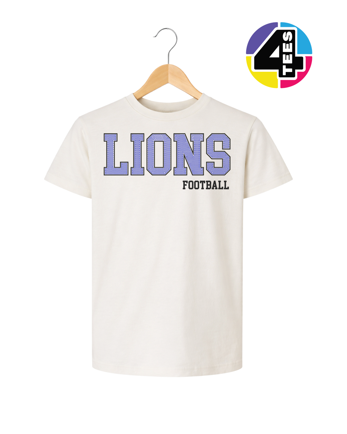 Lions Spangle Football Youth Tee