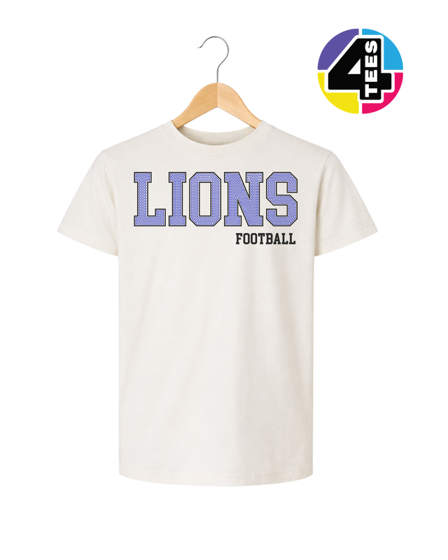 Lions Spangle Football Youth Tee
