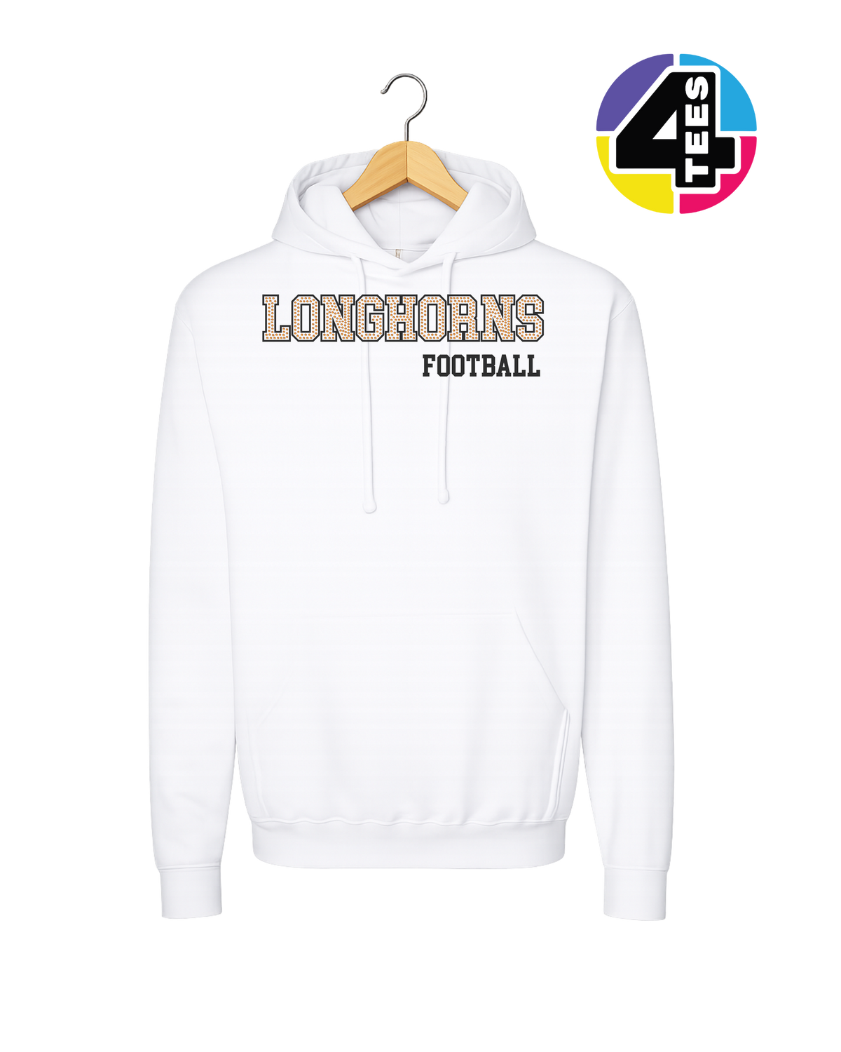 Longhorns Spangle Football Hoodie