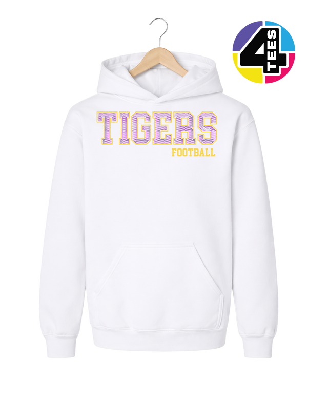 Tigers Spangle Football Youth Hoodie