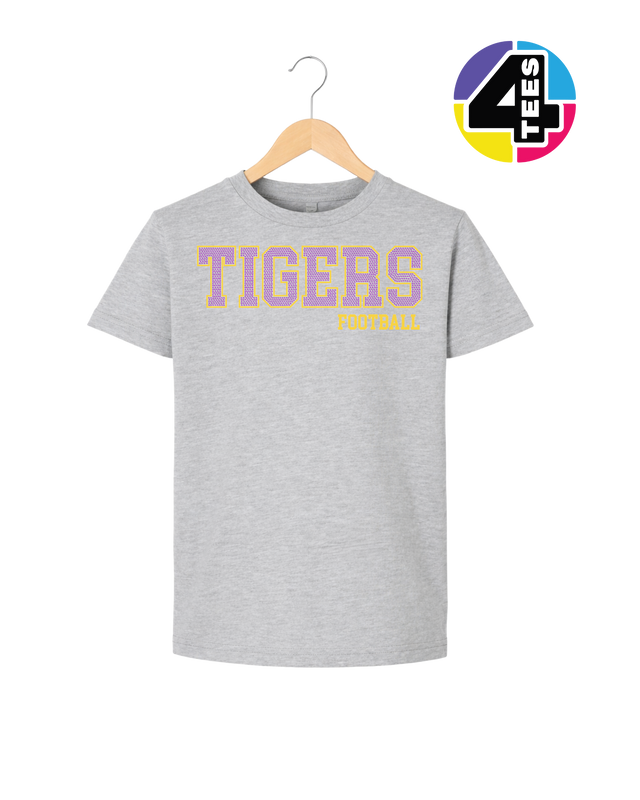Tigers Spangle Football Youth Tee
