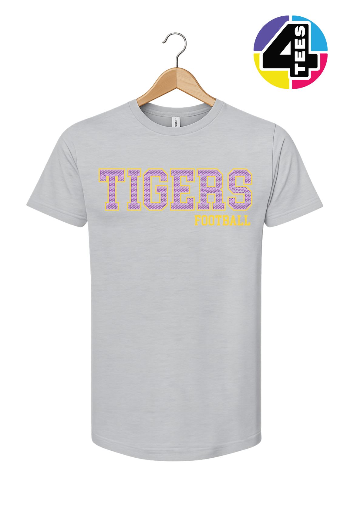 Tigers Spangle Football Tee