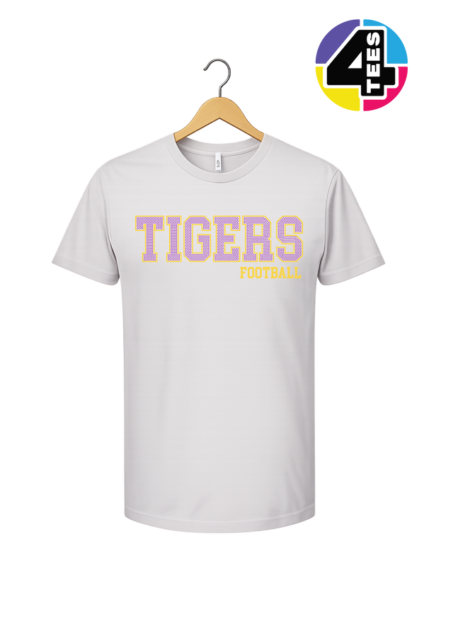Tigers Spangle Football Tee
