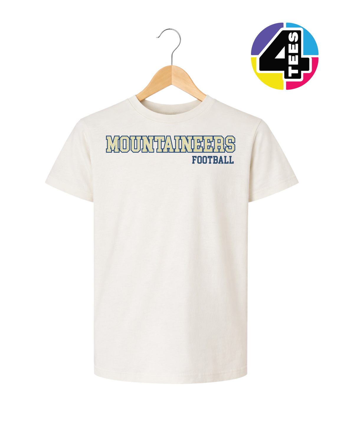Mountaineers Spangle Football Youth Tee
